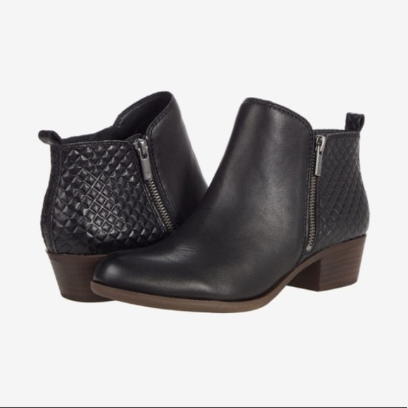 Lucky brand black Basel womens booties 9M leather - Picture 1 of 11